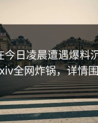 主持人在今日凌晨遭遇爆料沉沦其中，pixiv全网炸锅，详情围观