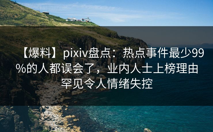 【爆料】pixiv盘点：热点事件最少99%的人都误会了，业内人士上榜理由罕见令人情绪失控
